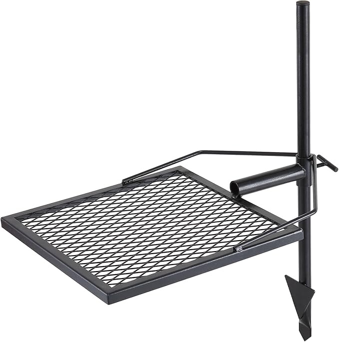 VEVOR Swivel Campfire Grill Fire Pit Grill Grate over Fire Pits Heavy Duty Steel Grill Grates 360° Adjustable Open Fire Outdoor Cooking Equipment Portable Camp Fire Racks for Camping Outdoor BBQ