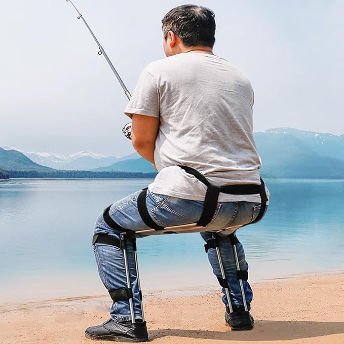 Adjustable Chairless Wearable Invisible ChairPortable Invisible Seat Leg Brace Support Chair Pants4 Sizes to Choose fromfor Fishing and People Standing for Long Periods of Time(Size:L)
