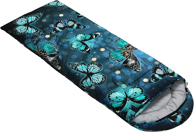 QOOMO Camping Sleeping Bags3 Season Warm &amp Cool WeatherLightweightWaterproof Sleeping Bags for Adults &amp KidsTravelingand OutdoorsCamping Gear Equipment