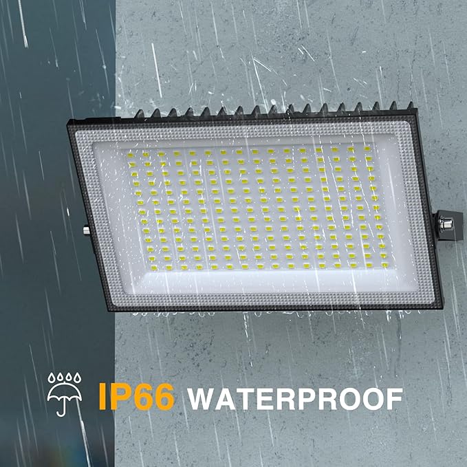 Onforu 200W LED Flood Lights Outdoor 18000LM Bright Security Light IP66 Waterproof Outdoor LED Lights 6500K Daylight White Floodlight for Garage Yard Garden Stadium Playground Arena(2 Pack)