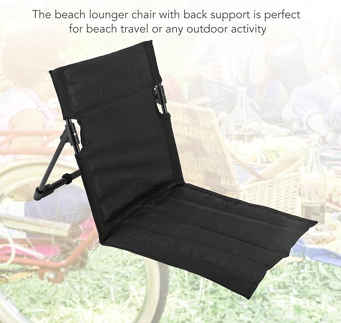 Beach Mat Lounge Chair Outdoors Portable Reclining Beach Mat Chairs Foldable Camping Sand Chairs with Backrest for Adults Include Tote Ideal Tanning Mat for Sunbathing