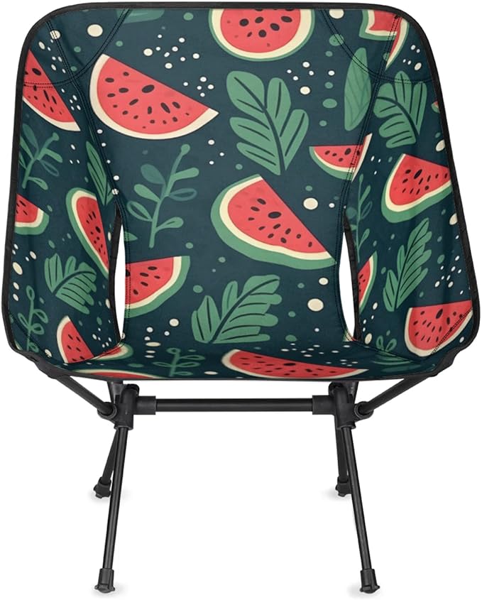 Honeybaby Folding Camping Chair Summer Fruit Watermelon Camping Chairs Lightweight Portable Chair Outdoor Foldable Chairs for Camping Travel Picnic Beach Hiking