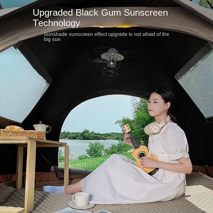 2 Person Tent for Camping Instant Pop Up Camping Tent with Screen Porch Family Tent for Outdoor/Hiking/Traveling with Tote Bag Camp Dome