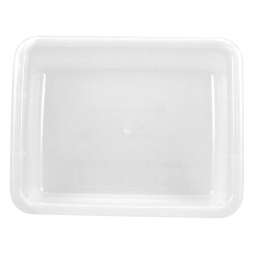 ZOENHOU 4 Pack 10 L Bus Tubs Plastic Bus Box Tote White Commercial Plastic Bus Box Tote Box Wash Basin Tote Box for Pantry Washing Dishes 5 Inch Deep