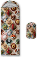 AILONEN Cartoon Camping Sleeping Bag for Boys Girls AdultsLightweight &amp Waterproof3 Season Warm &amp Cold WeatherPortablePrinted Sleeping BagTravelingCampingHiking