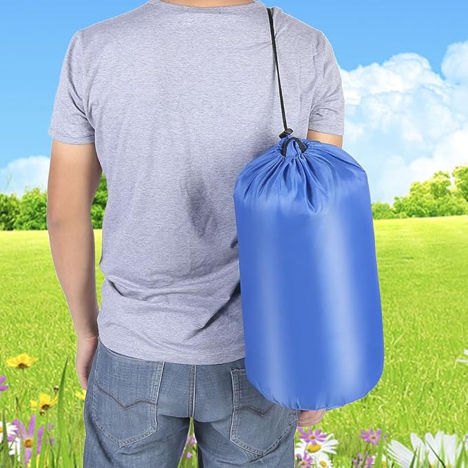 Lightweight Sleeping Bag for Adults | Cotton Envelope Design for Travel/Camping/Hiking | Portable with Storage Bag | Sturdy Dual Zipper 10℃ - 20℃ Comfort Range
