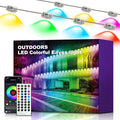 XINKAITE 50FT Permanent Outdoor Lights with 25 LEDs - Smart RGB+IC with 16 Million DIY Colors IP67 Waterproof App &amp Remote Control Hundreds of Dynamic &amp Scene Modes for Holidays Christmas
