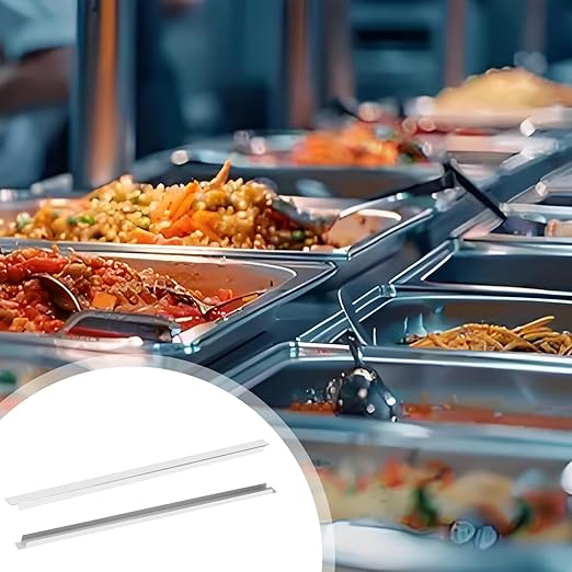 6 Pack 20 Inch Steam Table Dividers Stainless Steel Adaptor Bars Table Adapter Metal Cooler Food Divider Bars for Hotel Restaurant Kitchen Commercial Food Service Accessories (20 in)