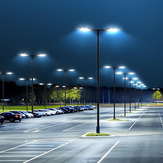 350W LED Parking Lot Light Outdoor:Arm Mount 52500LM Super Bright Dusk to Dawn LED Shoebox Lighting Commercial 5000K 100-277V IP65 Waterproof Wall Floodlights for ParkStadiumBarnYard