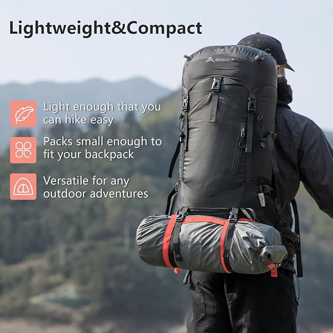 BISINNA Lightweight 3 Season Camping Tent for 2/2.5/3 Person Waterproof UPF40+ Backpacking Tent with Double Layer Ventilation Easy Setup for Family Camping Hiking Outdoor Adventures