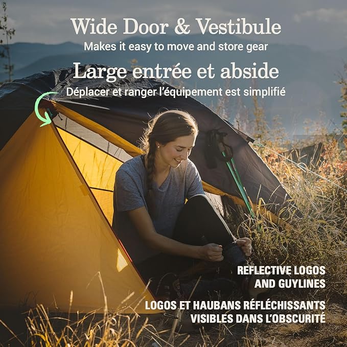 Coleman PEAK1 Premium Waterproof Backpacking Tent with Rainfly &amp Footprint Lightweight Camping Tent Withstands Winds up to 45 MPH 1/2/3/4/6 Person Sizes