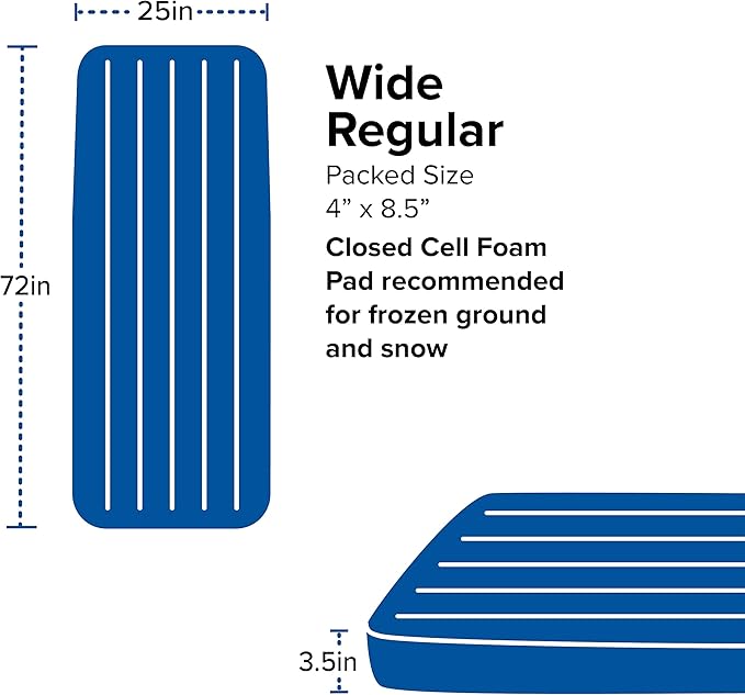 Big Agnes Divide - Lightweight Compact Air Chamber Sleeping Pad Wide Regular Warm Olive