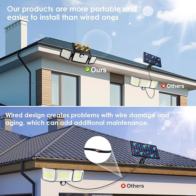 MIHANI Solar Lights Outdoor Quick Charge Solar Motion Deck Lights Outdoor for Deck with High Brightness Larger Built-in Tempered Glass Panel Sensitive PIR Motion Inductor (Remote 6 Pack)