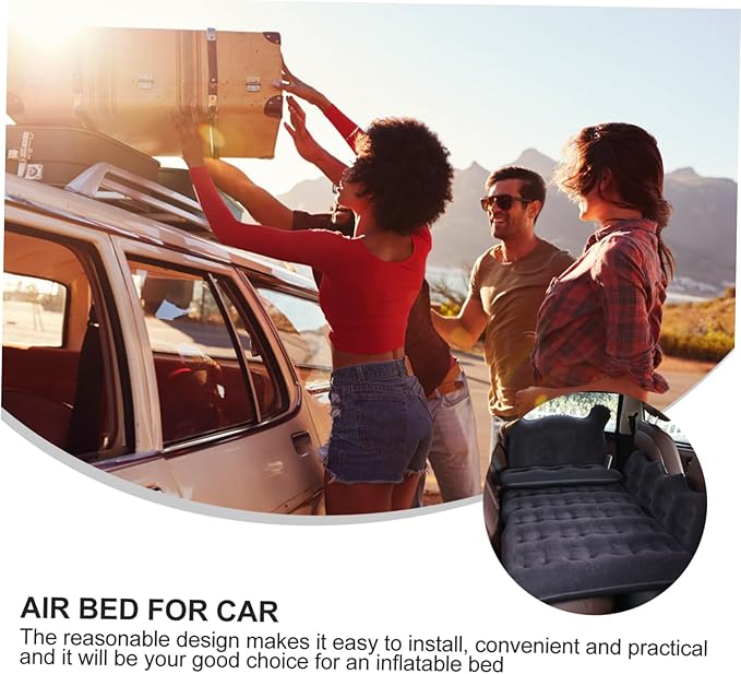 BESPORTBLE Practical SUV Inflatable Car Air Mattress Pillow Outdoor Sleeping Cushion Tent Bed Beach Mat
