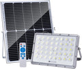 100W LED Solar Flood Lights 5000mah 8000K Street Flood Light Outdoor IP66 Waterproof with Remote Control Security Lighting for Parking Lot Yard Garden Swimming Pool Pathway