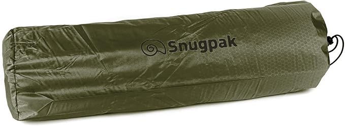 Snugpak Elite Oversized Self Inflating Mat with Built In Pillow and Non-Slip Bottom Olive