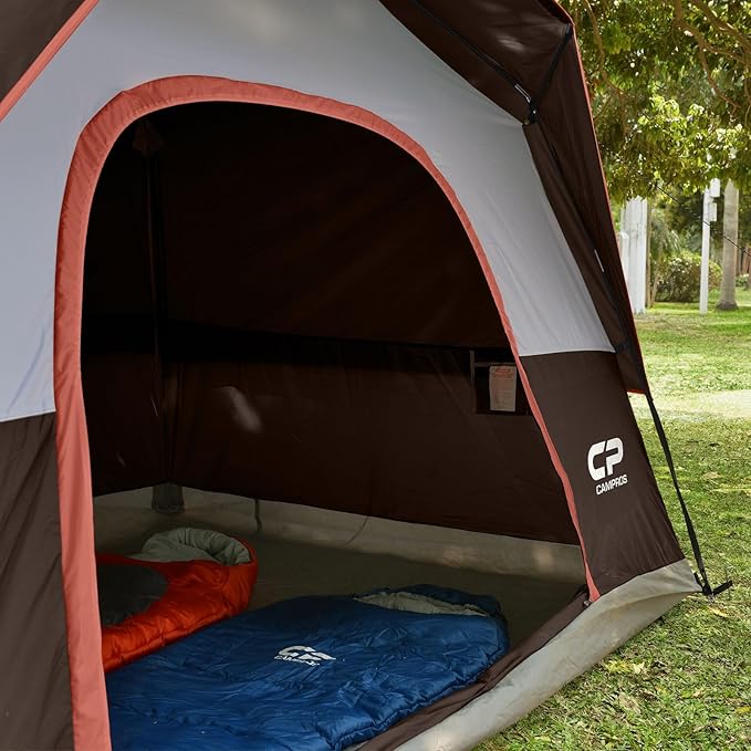 Tents for Camping 4 Person Tent Waterproof Windproof Double Layer Camping Tent Easy Setup Dome Tent with Large Mesh Windows &amp Wider Door for Outdoor Camping &amp Hiking