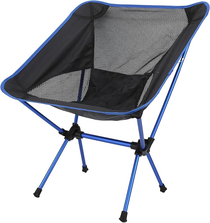 Camping Chair Fishing Chair Portable Folding Chair with Storage Bag for Adults Aluminum Frame Lightweight 150KG Capacity for Camping BBQ Hiking Beach Lawn