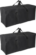 Camp Chair Replacement Bag Camping Folding Chair Storage Bag Large Zippered with Handle Strap 28 x 10 x 12 Inch Fit for Outdoor Travel Tent Storage (2 Pack Black)