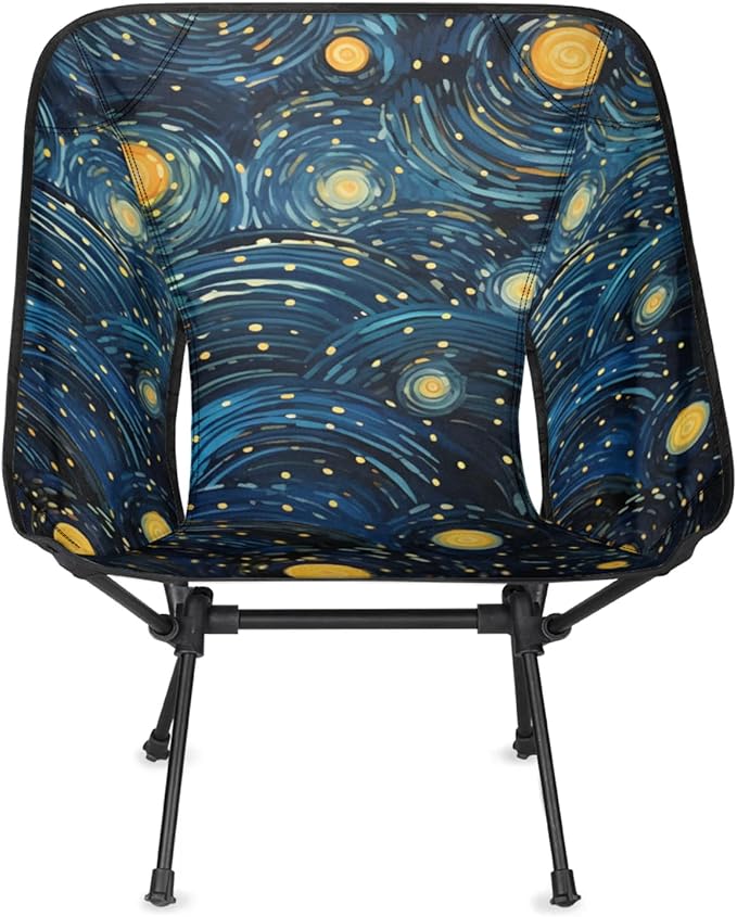 Honeybaby Folding Camping Chair Abstract Starry Sky Camping Chairs Lightweight Portable Chair Outdoor Foldable Chairs for Camping Travel Picnic Beach Hiking