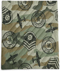 Axolotl Camouflage Printed Camping BlanketLightweight Portable Waterproof Puffy Military Themed Travel BlanketAircraft Medal Packable Outdoor Blanket for PicnicCampingTravelStadiumHikingGreen
