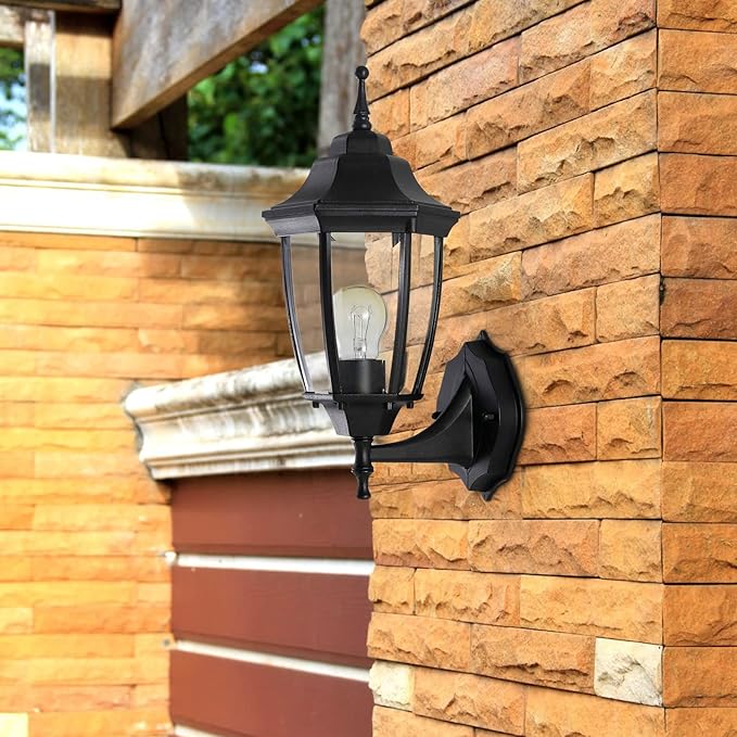 2-Pack Waterproof Aluminum Outdoor Light Fixture Wall Mount Exterior Porch Lights Outdoor Wall LampAnti-Rust Porch Lights for Outside Garage Patio Exterior Lights for House