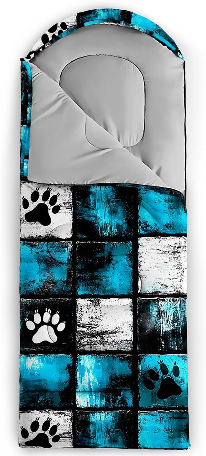QOOMO Camping Sleeping Bags3 Season Warm &amp Cool WeatherLightweightWaterproof Sleeping Bags for Adults &amp KidsTravelingand OutdoorsCamping Gear Equipment