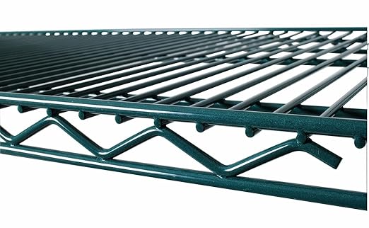 Commercial Green Epoxy Coated Wire Shelving 24 x 48 (2 Shelves) - NSF