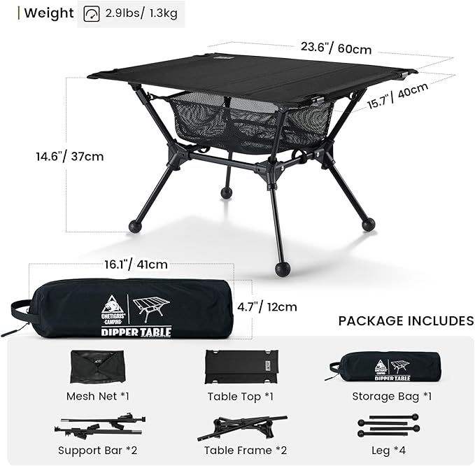 OneTigris Wild Rocket 45L Bushcraft Backpack + OneTigris Dipper Camping Table
