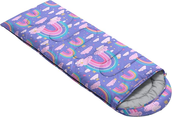 AILONEN Outer Space Astronaut Camping Sleeping BagsLightweight &amp Waterproof3 Season Warm &amp Cool WeatherCartoon Sleeping Bags for KidsBoys Girls TravellingOutdoors