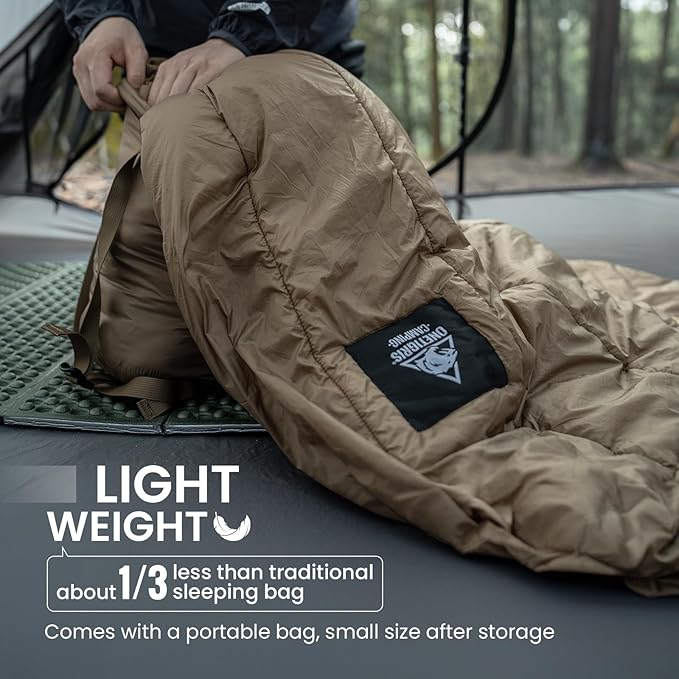 OneTigris Featherlite Ultralight Sleeping Quilt Weighs 35oz Warm Hammock Topquilt 40 Degree with Footbox Perfect for Outback Camping Hiking Backpacking and Hammocks