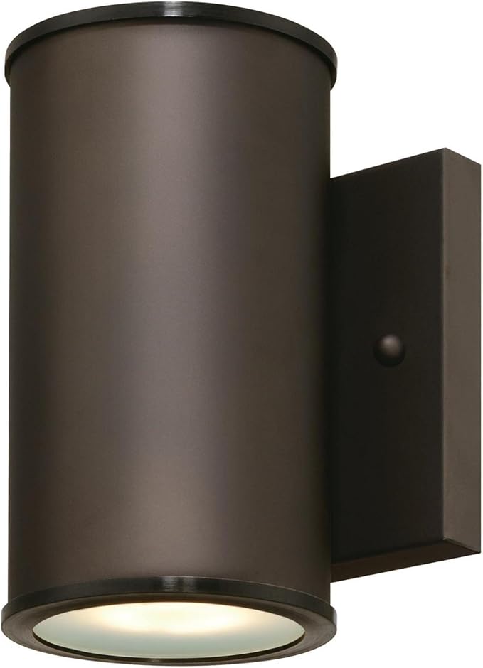 Westinghouse 6315600 Mayslick One-Light LED Outdoor Wall Fixture Oil Rubbed Bronze Finish with Frosted Glass LensBrown