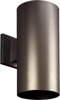 Progress Lighting 6-Inch Cylinder Outdoor Wall Sconce 1-Light Modern Wall Mount Light Interior and Exterior Lighting for Home or Porch Aluminum Construction Antique Bronze (P5641-20)