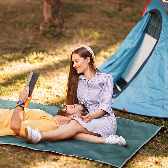 Bessport Camping Tent for 3 Person and Bessport Tent Waterproof Camping Tarp with Drawstring Carrying Bag for Picnic Hiking and Other Outdoor Activities