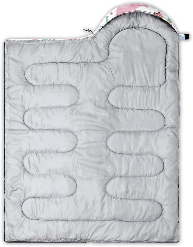 Kids Sleeping Bag for Boys GirlsBlue Ripples Print-Lightweight Warm Portable Outdoor Indoor-Waterproof Cold Weather Resistant Sleeping Bag for Camping Hiking