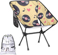 Folding Camping Chair Music Love Heart Camping Chairs Lightweight Portable Chair Outdoor Foldable Chairs for Camping Travel Picnic Beach Hiking