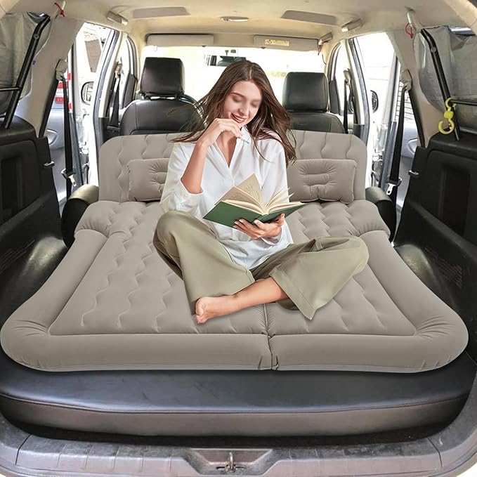 Inflatable Bed Mattress Car Truck SUV Back Seat Sleeping Beds W/Air Pump Set