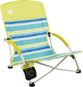 Coleman Utopia Breeze Lightweight Beach Chair with Cup Holder Comfortable Portable Outdoor Chair with Carry Bag Supports up to 250lbs Great for Beach &amp Yard