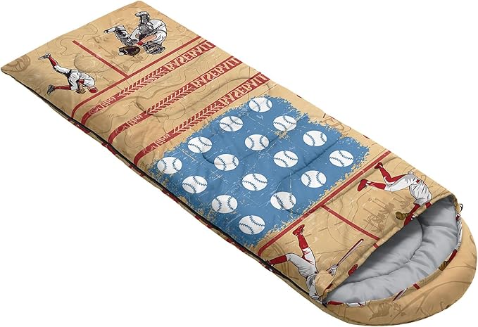 Kids Sleeping Bag for Boys GirlsBohemian Cowboy Print-Lightweight Warm Portable Outdoor Indoor-Waterproof Cold Weather Resistant Sleeping Bag for Camping Hiking