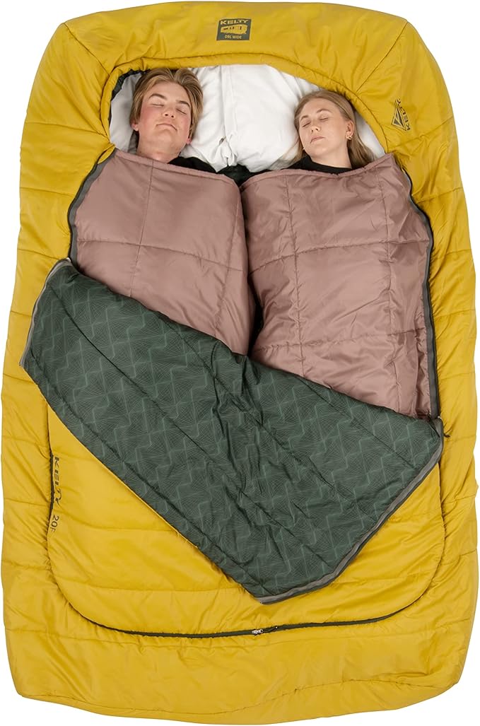 Kelty Tru.Comfort Doublewide 20 Degree Sleeping Bag – Two Person Synthetic Camping Sleeping Bag for Couples &amp Family Camping