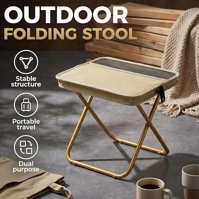 Foldable Backpack Stool Portable Folding Camping Stool can Turned Into a Satchel for Hiking Fishing Camping (C L)