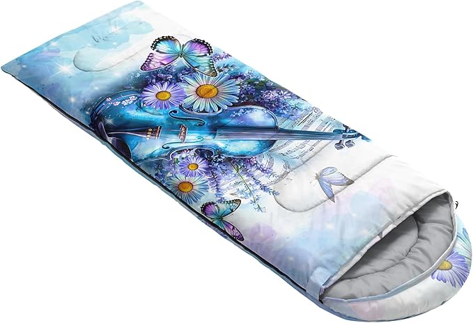 QOOMO Camping Sleeping Bags3 Season Warm &amp Cool WeatherLightweightWaterproof Sleeping Bags for Adults &amp KidsTravelingand OutdoorsCamping Gear Equipment