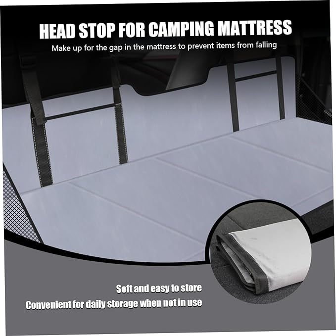 Non-Inflatable Car MattressCar Back Seat Extender4-Fold Car Sleeping Bed Backseat with Storage Bag for Truck Fishing Camping Beach - 50x16 in(Black)