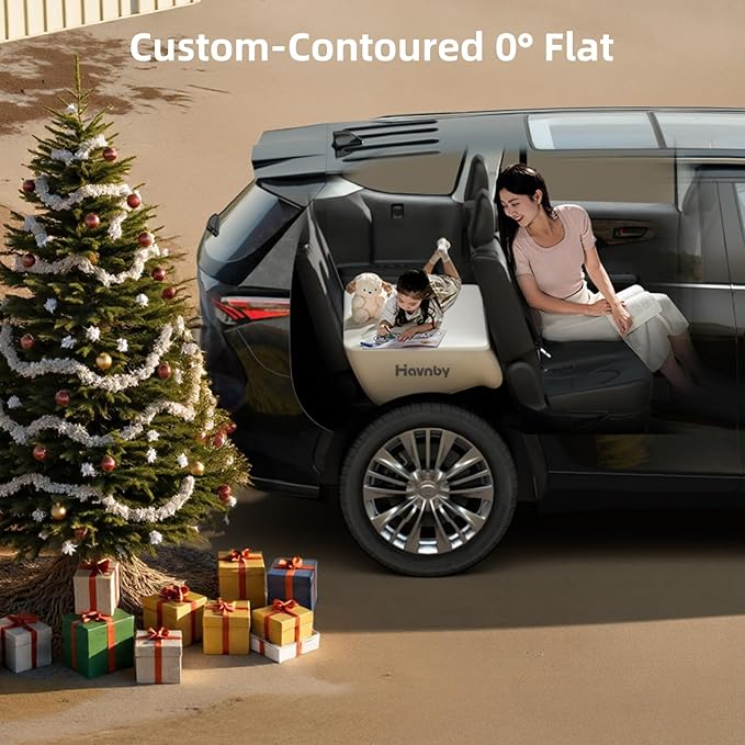 Air Foam Mattress for Toyota Highlander 3rd Row Custom Fit Inflatable CozyDen Car Mattress with Built-in Pump SUV Bed Pad for Car Camping Kids &amp Pets Portable Travel Mattress