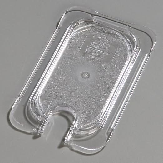 Carlisle FoodService Products 10337U07 StorPlus Ninth Size Polycarbonate Universal Flat Surface Notched Food Pan Lid Clear (Pack of 6)