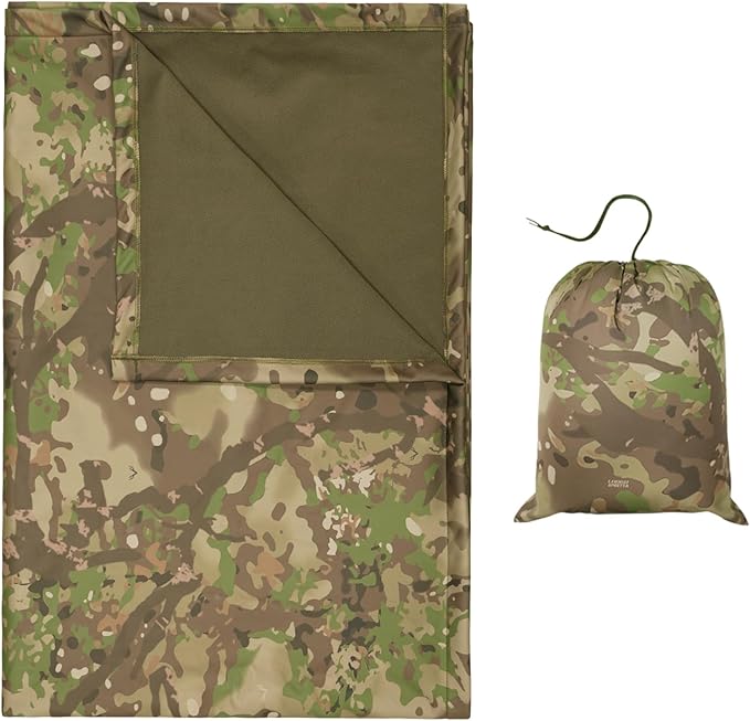 LOOGU Camo Blanket Waterproof Insulation Poncho Liner for Outdoor Camping Hiking Hunting Survival Backpacking Picnicking