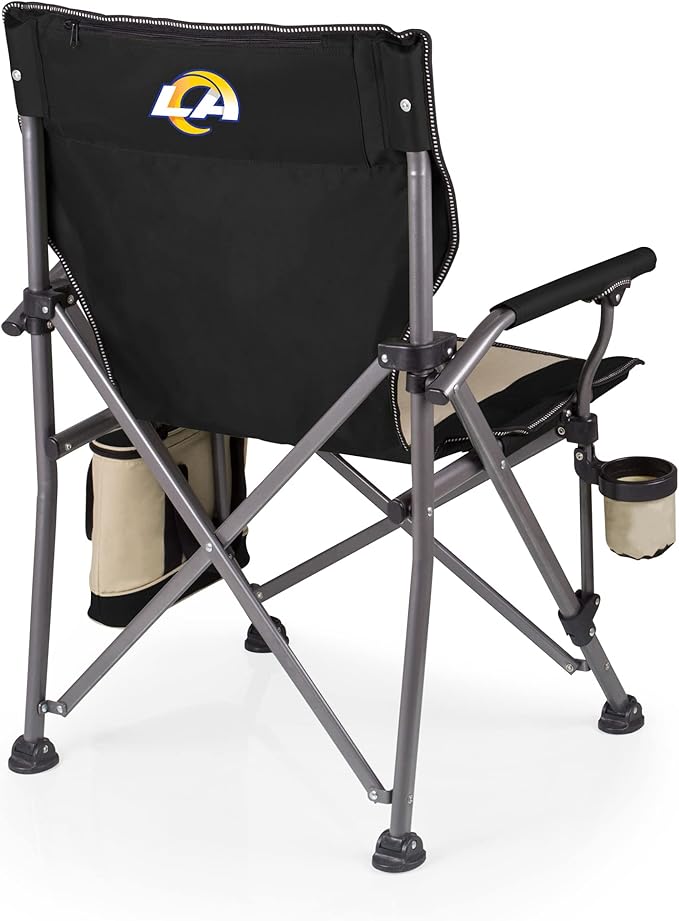 Picnic TIME NFL Unisex-Adult NFL Outlander Folding Camping Chair with Cooler Heavy Duty Beach Chair