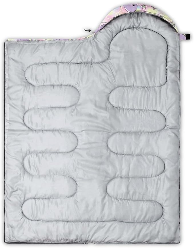 Kids Sleeping Bag for Boys GirlsBlue Ripples Print-Lightweight Warm Portable Outdoor Indoor-Waterproof Cold Weather Resistant Sleeping Bag for Camping Hiking