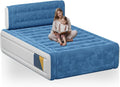 Queen Air Mattress with Built-in Pump 18'' Raised Self Inflatable Mattress Portable Flocked Top Blow up Air Bed Quick Inflation &amp Deflation Inflatable Mattress for Home Guests &amp Camping 7