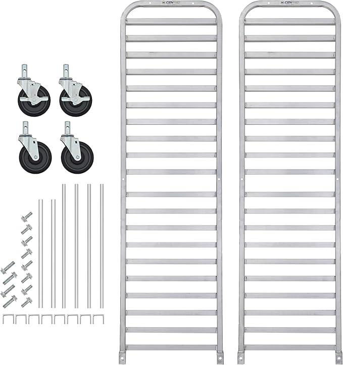 Commercial Knocked Down 20-Tier Aluminum Side Load NSF Bun/Sheet Pan Rack | Bakeries Caterers Kitchens Restaurants | (#32L-149)